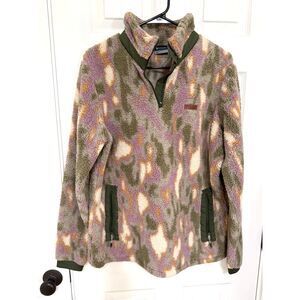 Columbia Women's Tough Shot Fleece in Mossy Green Size Womens Large